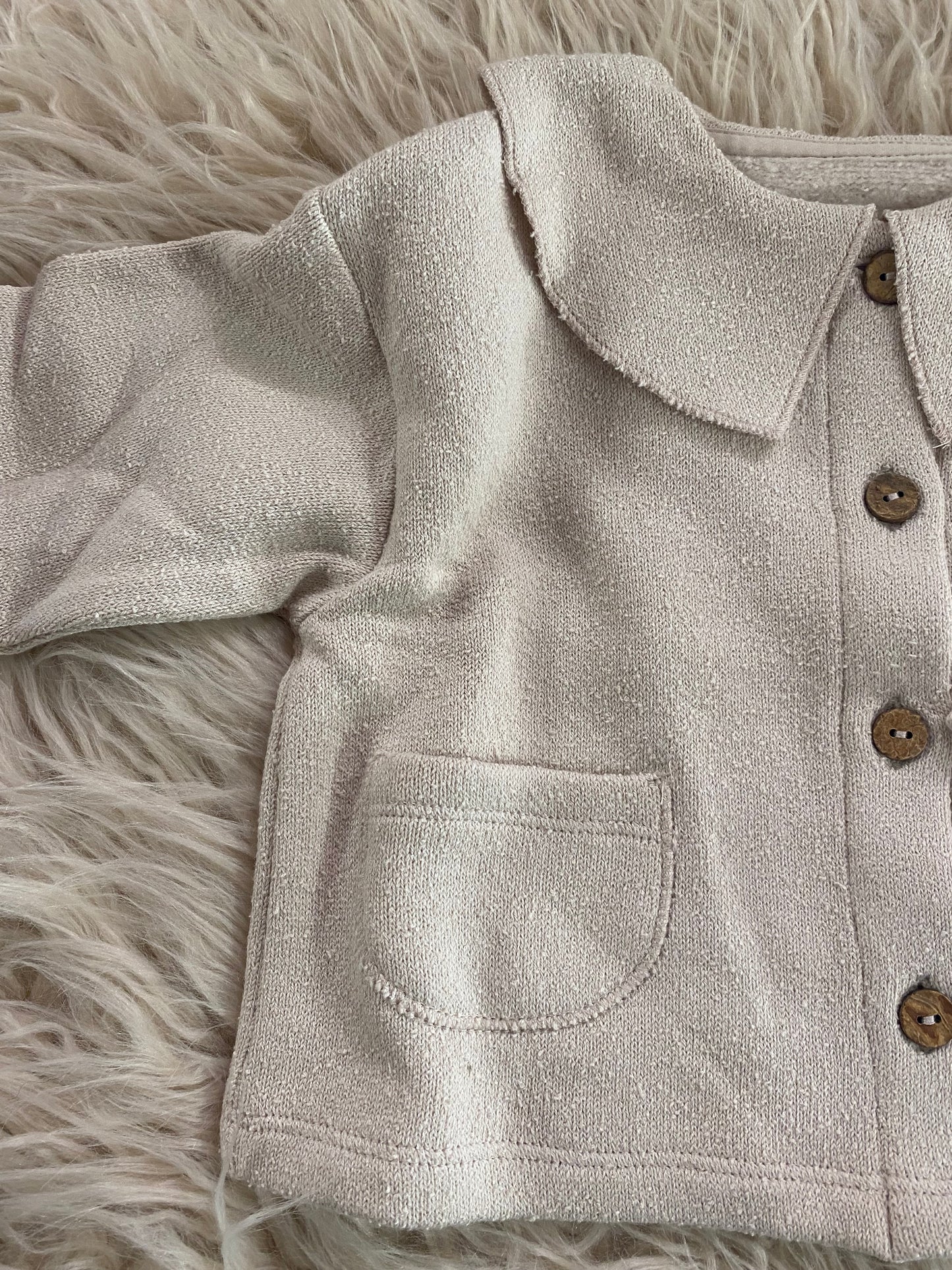 Cardigan in caldo cotone colore beige chiaro