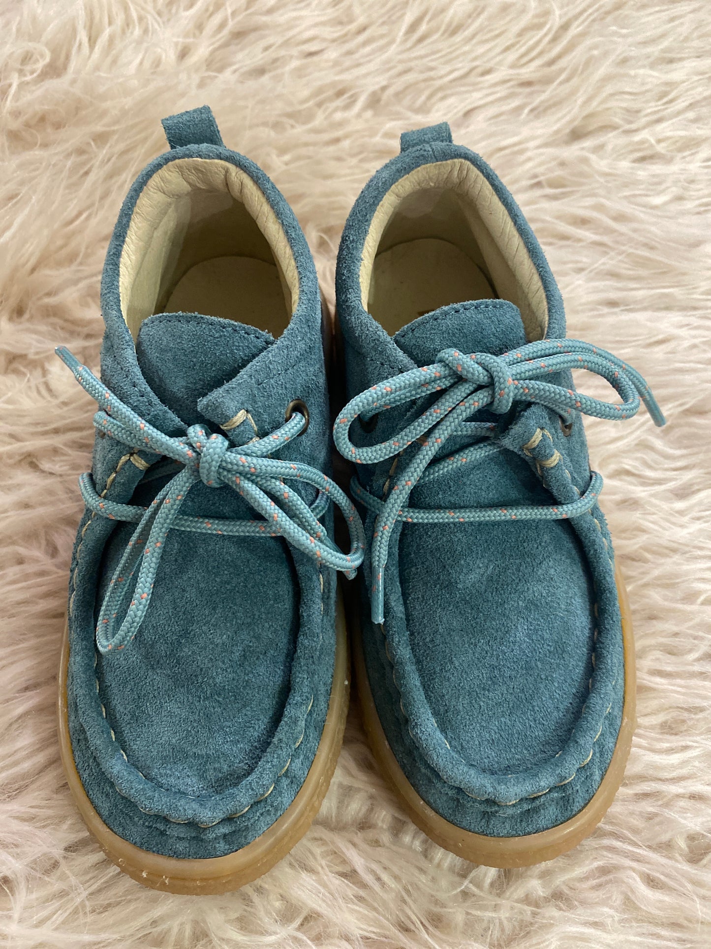 Polacchino in suede colore menta