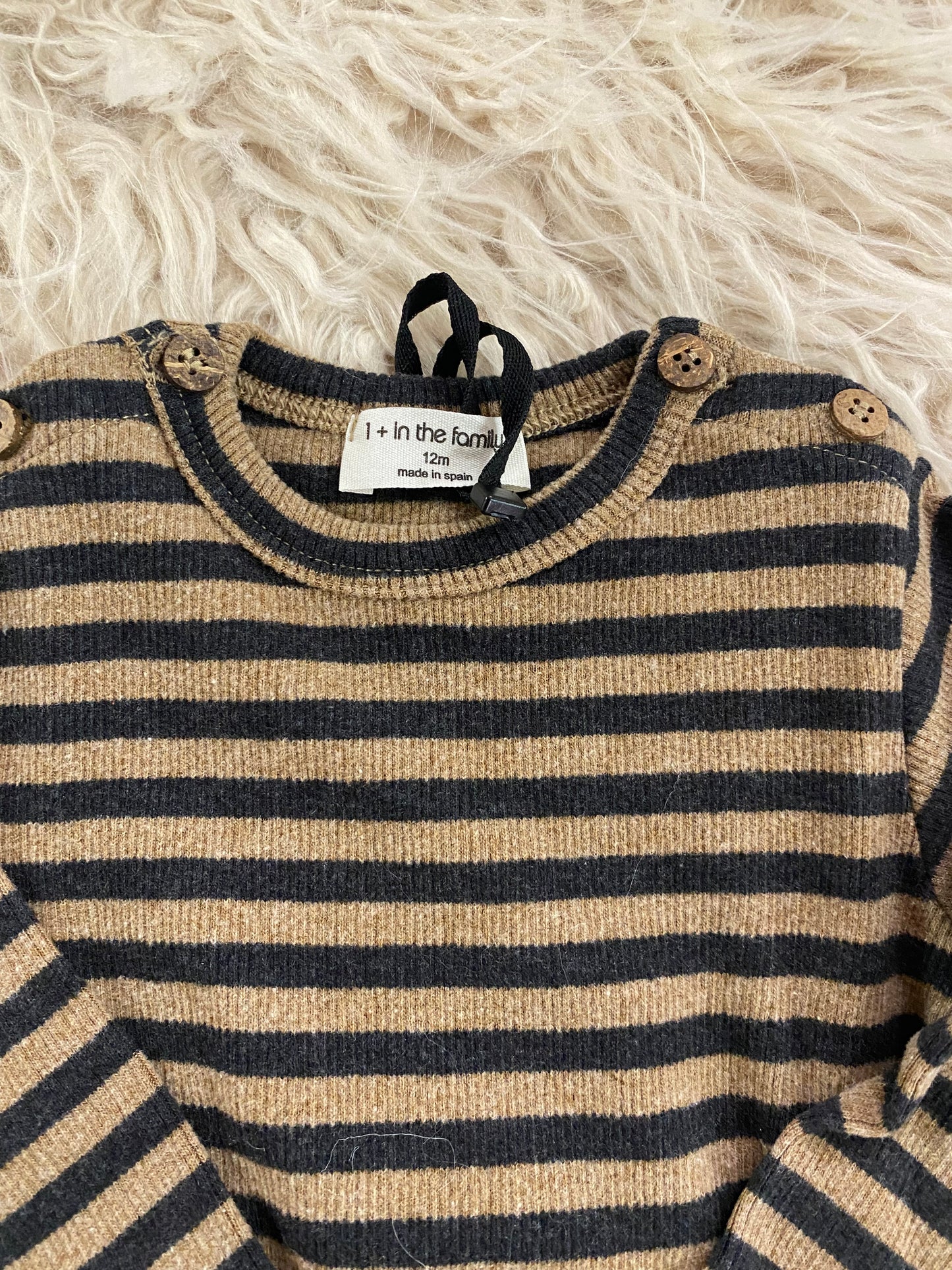 Maglia caldo cotone a costine colore cacao e marrone