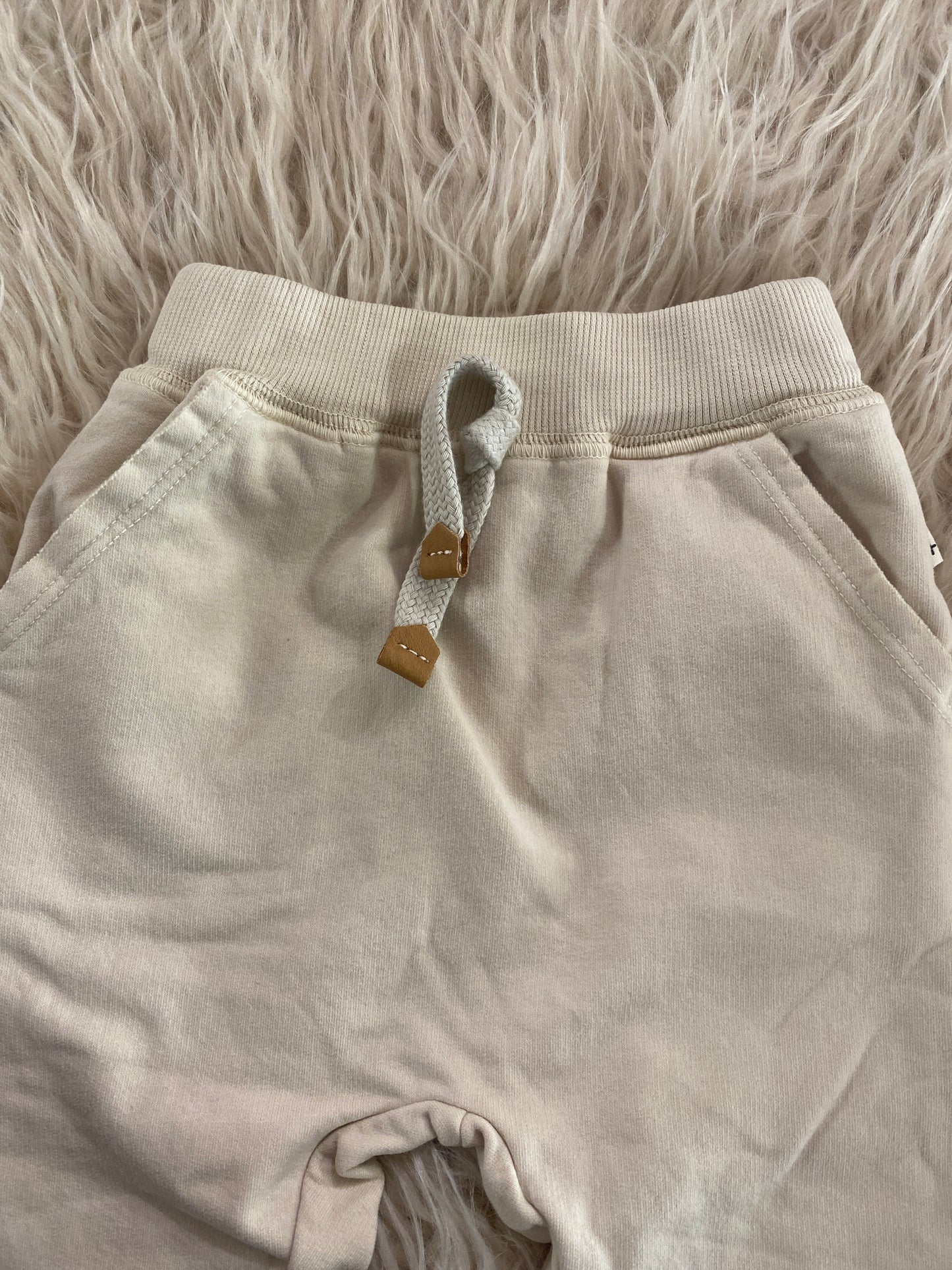 Pantalone felpa invernale colore panna