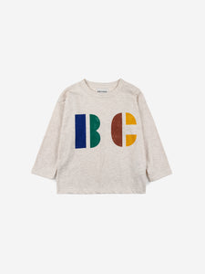 BOBOCHOSES t-shirt bambino in cotone beige stampa B C