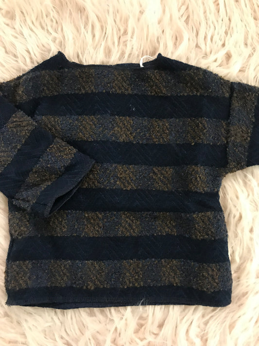 Maglia misto lana fantasia righe