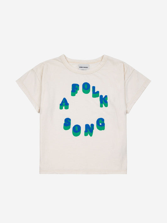 T-shirt in cotone stampa A folk song