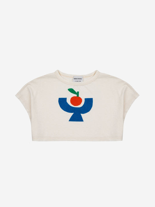 T-shirt cropped  in cotone stampa Tomato Plate
