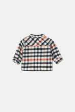 Carica l&#39;immagine nel visualizzatore di Gallery, MY LITTLE COZMO camicia bambino cotone quadretto grigio coccio panna

