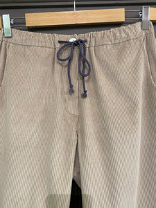 BOTTEGA DI GIORGIA pantaloni donna in velluto a costa media colore ghiaccio