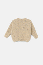 Carica l&#39;immagine nel visualizzatore di Gallery, MY LITTLE COZMO cardigan in lana colore sabbia mélange
