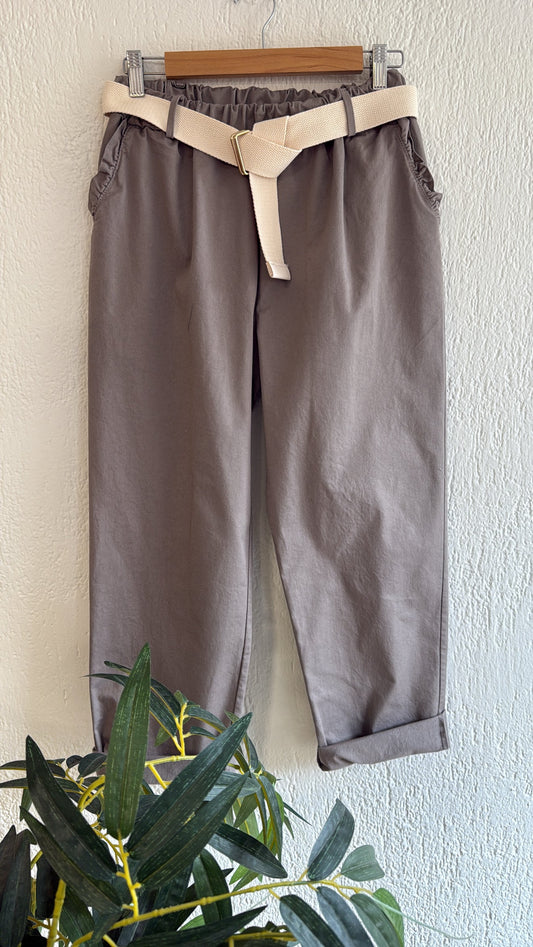 Pantalone Genny colore tortora scuro