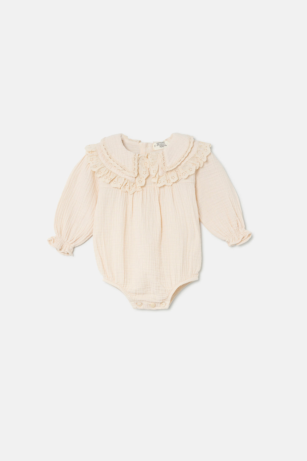 MY LITTLE COZMO Camicia body in cotone colore burro