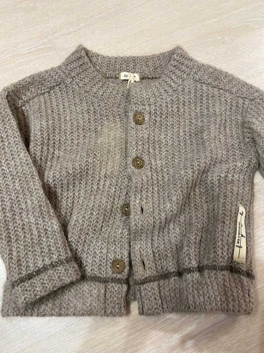 Cardigan misto mohair colore grigio perla