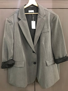 MAIS OUI Giacca OVER colore grigio perla