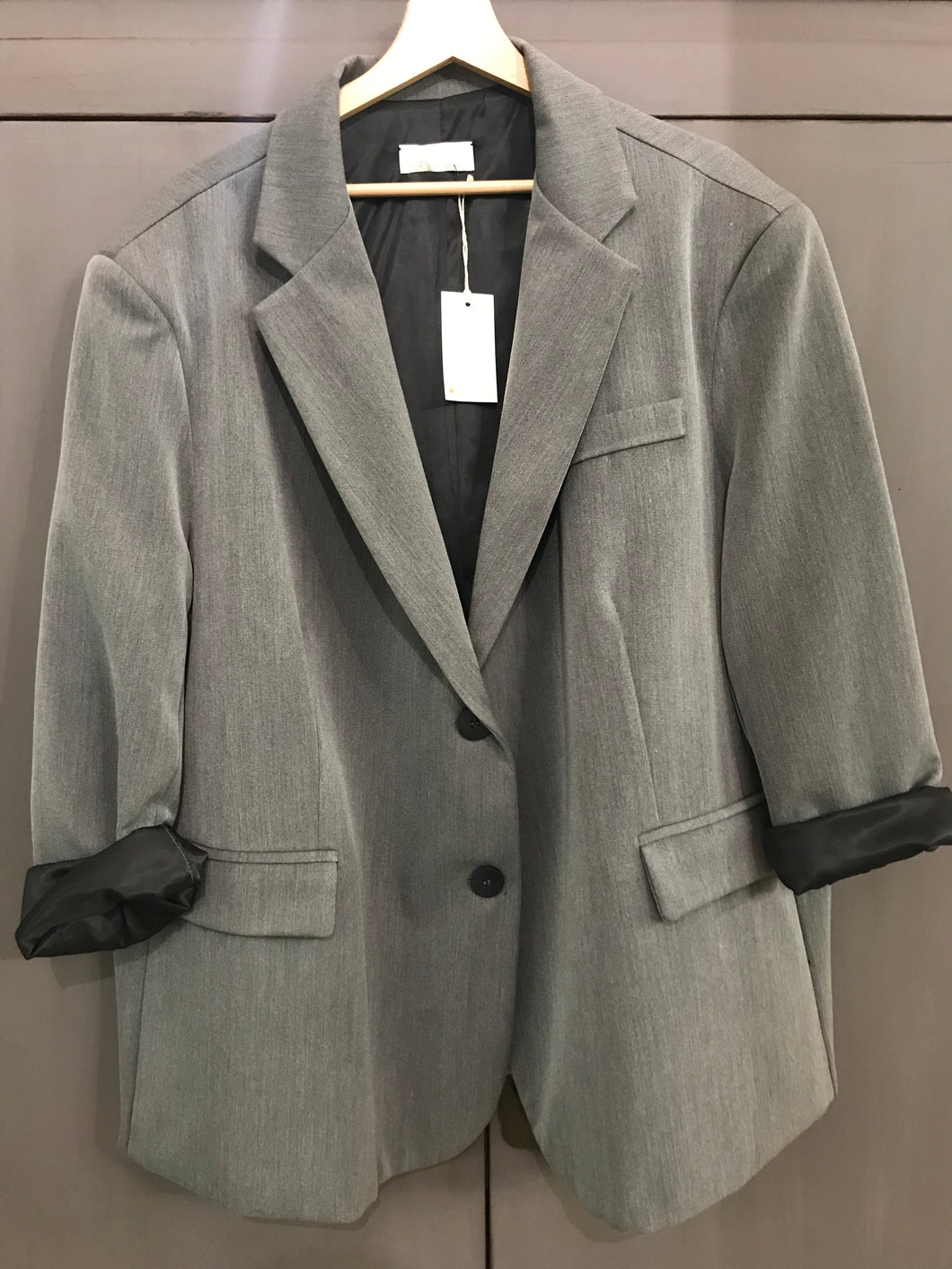 MAIS OUI Giacca OVER colore grigio perla