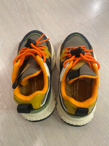 FLOWER MOUNTAIN sneakers eco pelle marrone - blu - arancio