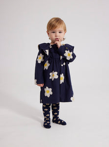 BOBOCHOSES abito bambina in cotone colore blu stampa fiori