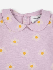 BOBOCHOSES t-shirt bambina in cotone colore lilla stampa fiori