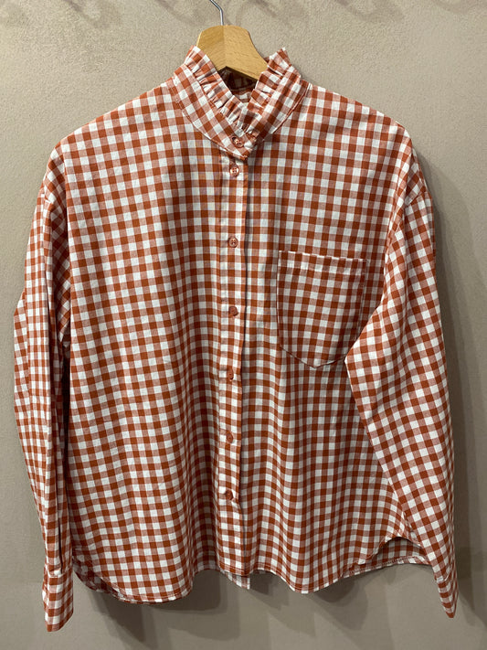 Camicia Jolina check bianco e pecan