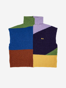 BOBOCHOSES pull gilet in lana a costa multicolor
