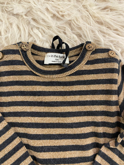 Maglia caldo cotone a costine colore cacao e marrone