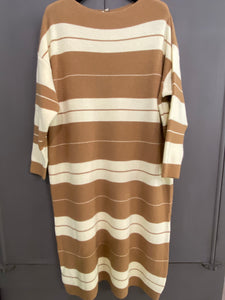 MAIS OUI Madame abito donna in misto lana colore panna camel