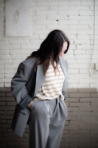 MAIS OUI Giacca OVER colore grigio perla