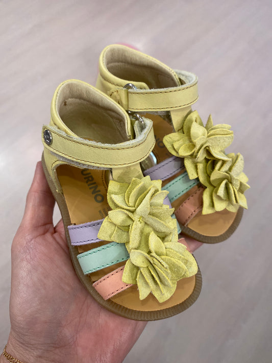 Sandalini in pelle multicolor