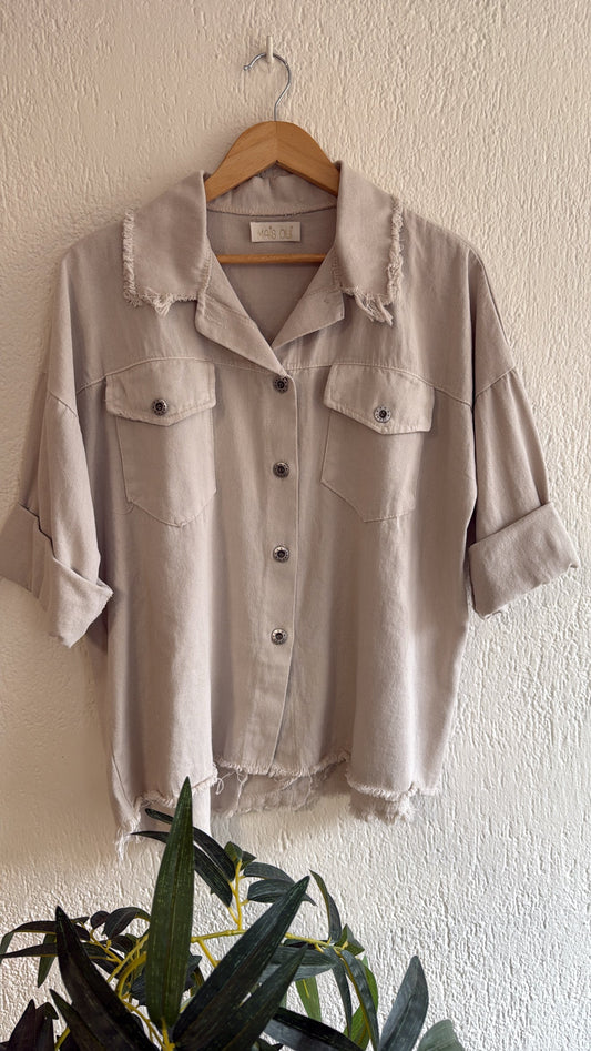 Giacca camicia Pency sand
