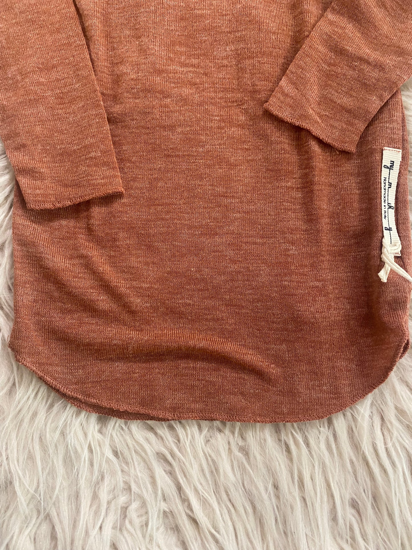 Maglia in misto viscosa colore mattone