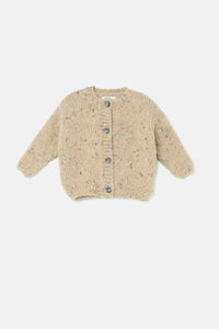 MY LITTLE COZMO cardigan in lana colore sabbia mélange