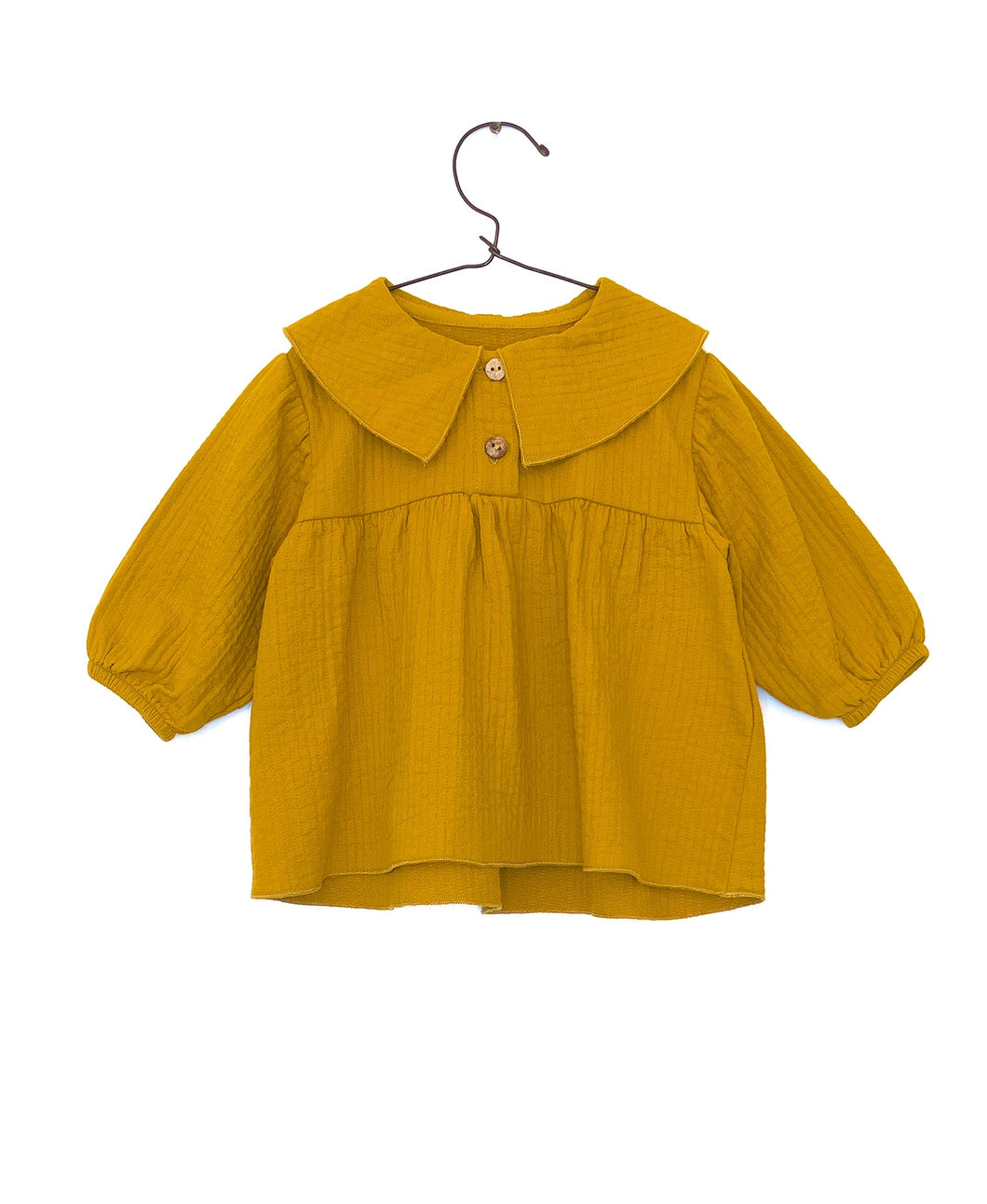 PLAY UP tunica bambina cotone colore giallo zafferano