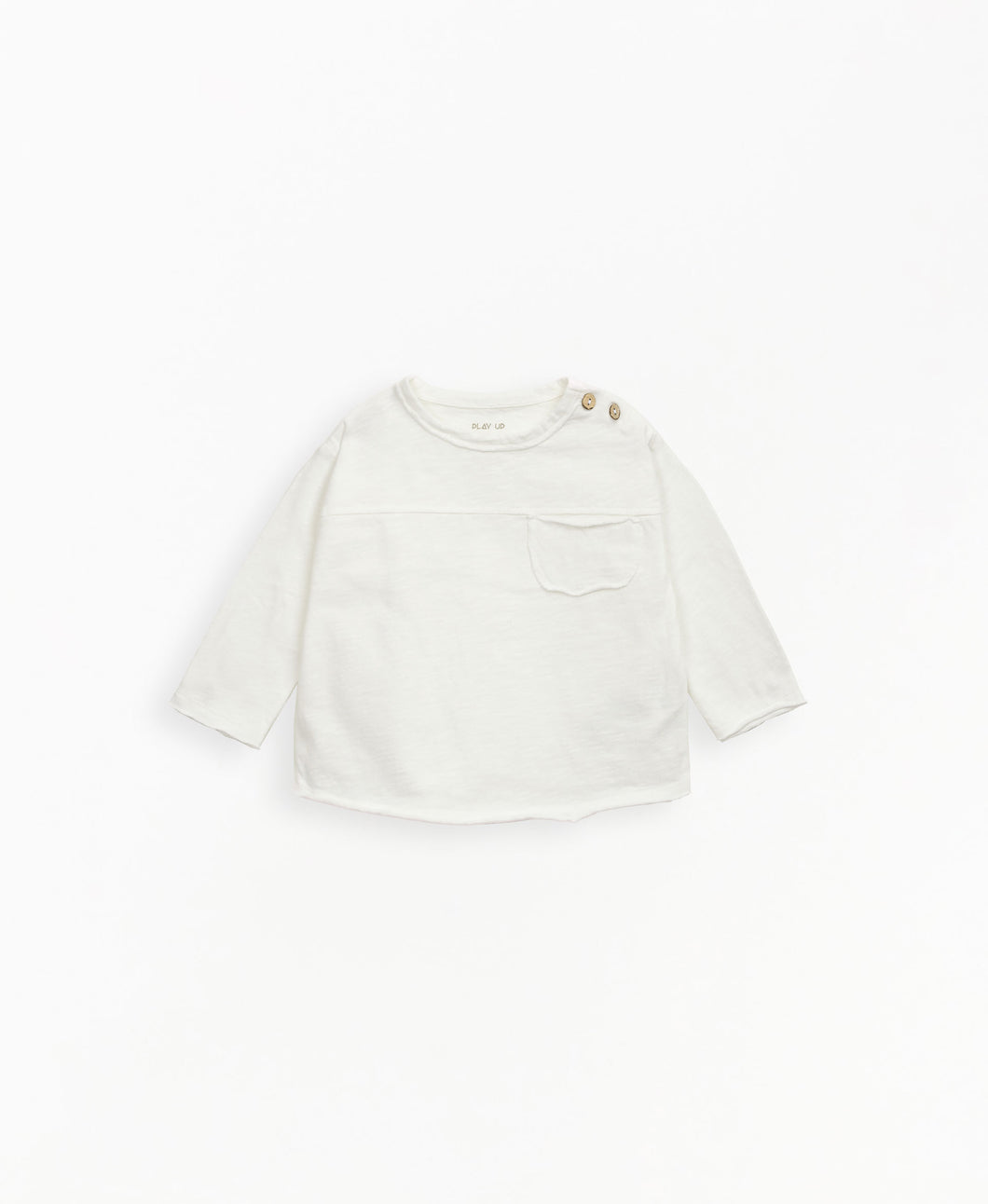 PLAY UP t-shirt bambino in cotone organico colore bianco