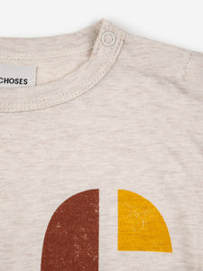 BOBOCHOSES t-shirt bambino in cotone beige stampa B C