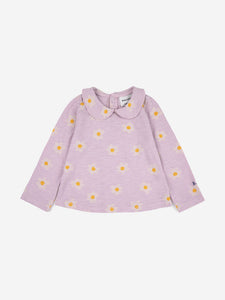 BOBOCHOSES t-shirt bambina in cotone colore lilla stampa fiori