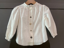 Carica l&#39;immagine nel visualizzatore di Gallery, MYMIKY camicia bambina in cotone colore latte con rouches
