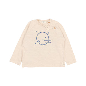 BUHO BARCELONA t-shirt bambino colore ecru stampa luna
