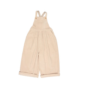 BUHO BARCELONA salopette bambina in velluto colore panna