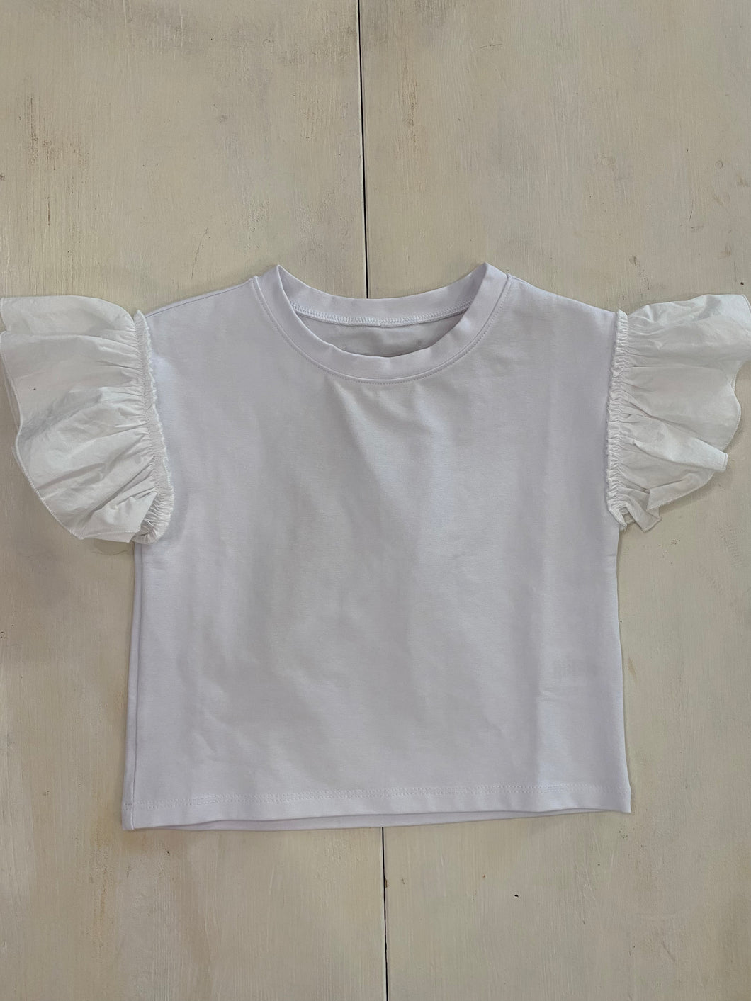 MADILLY t-shirt bambina in cotone bianco