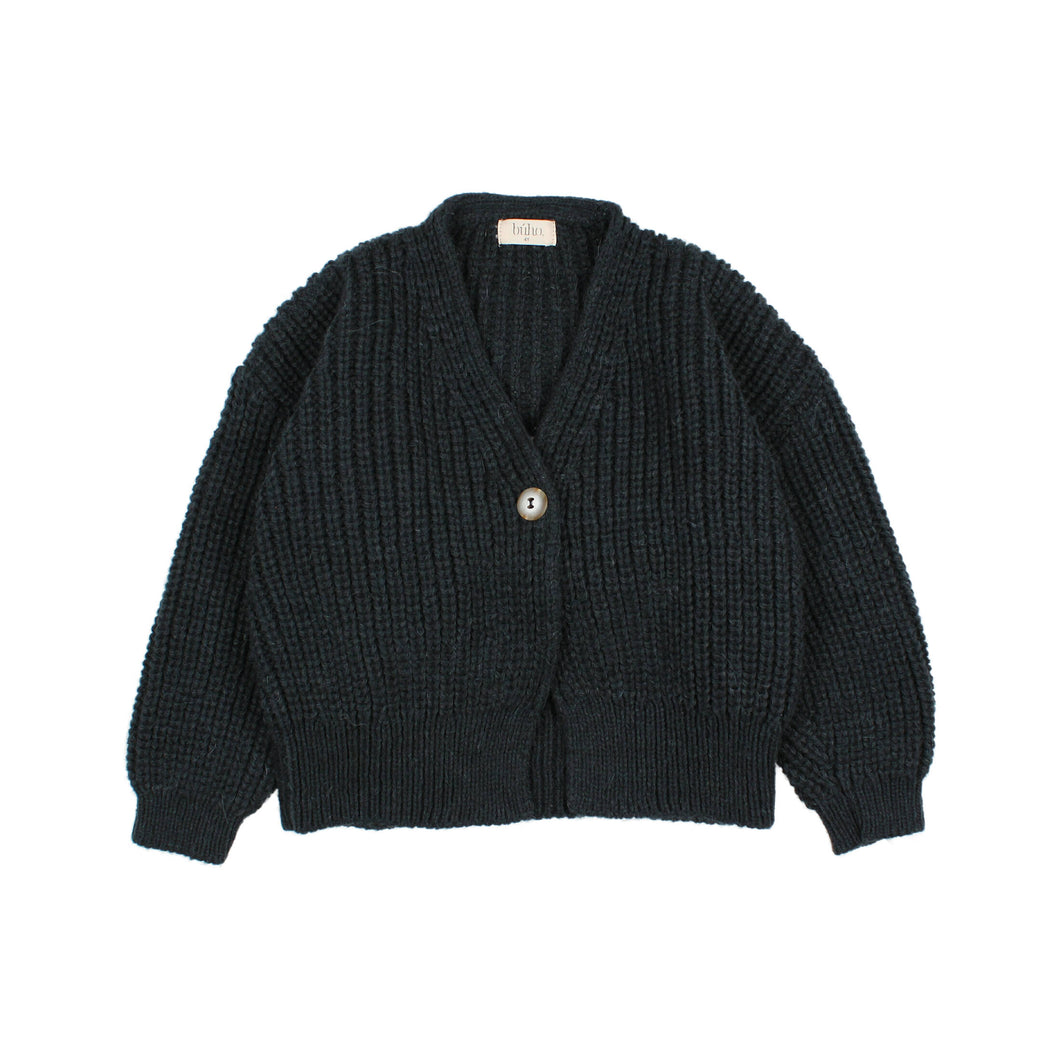 BUHO BARCELONA cardigan in lana colore blu