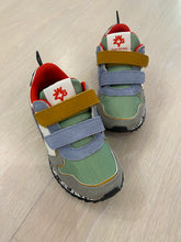 Carica l&#39;immagine nel visualizzatore di Gallery, WIZZ sneakers in tessuto e suede azzurro grigio verde zucca
