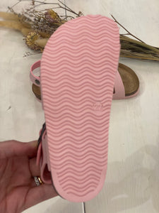 BIOCHIC sandali bambina in pelle rosa pastello