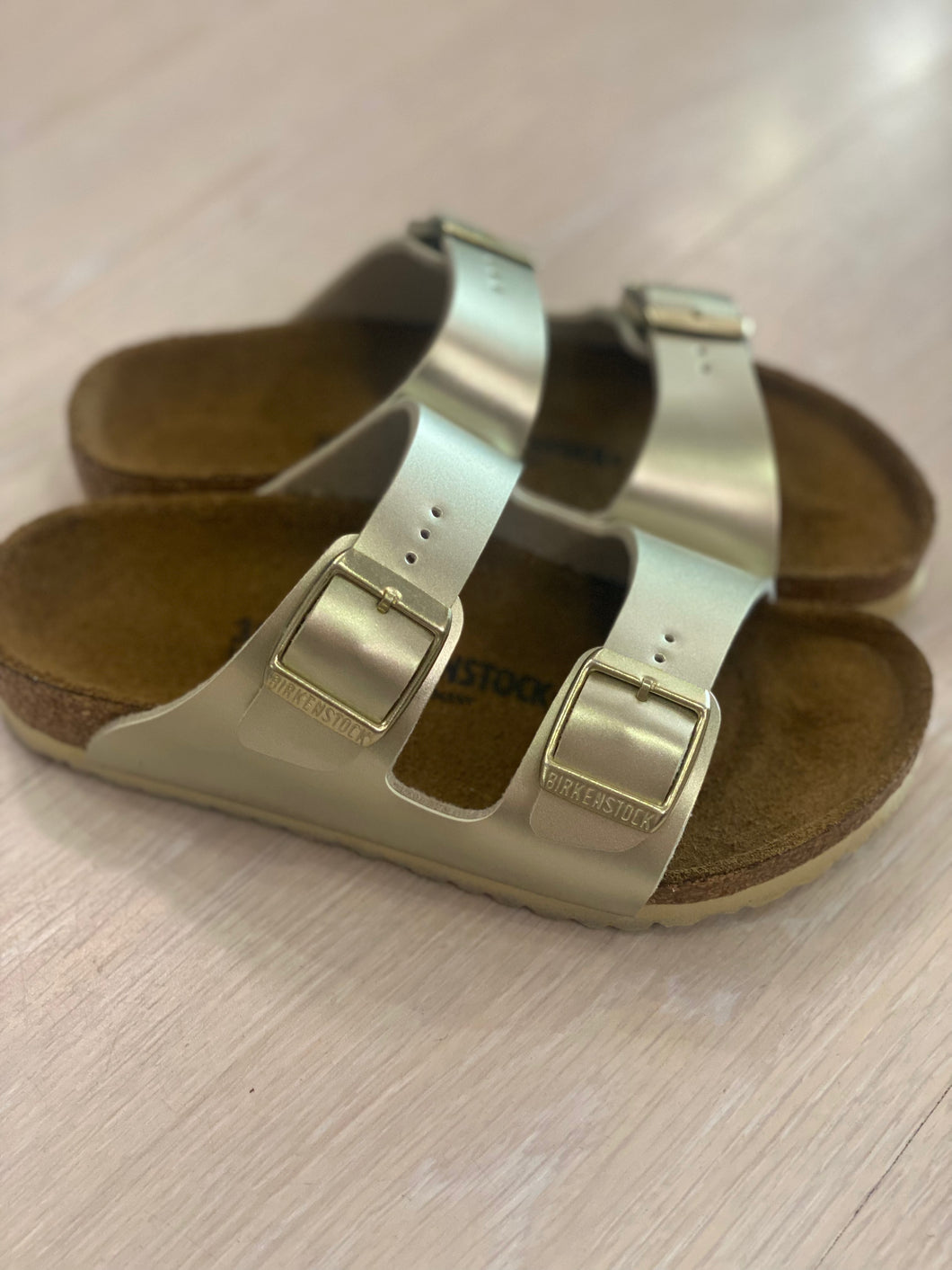 BIRKENSTOCK Arizona ciabattina bambina electric metallic gold