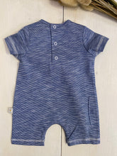 Carica l&#39;immagine nel visualizzatore di Gallery, FILOBIO pagliaccetto bambino cotone righe blu
