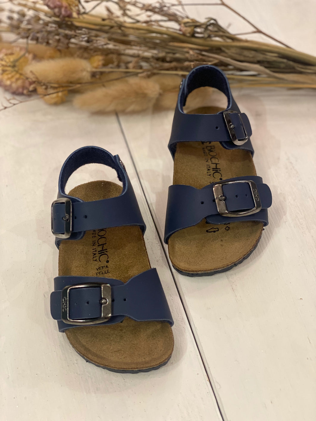 BIOCHIC sandalo bambino in pelle blu