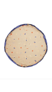 PLAY&GO tappeto sacco porta giochi 2 in 1 fantasia beige