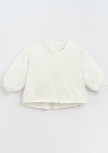 PLAY UP t-shirt bambina cotone colore bianco