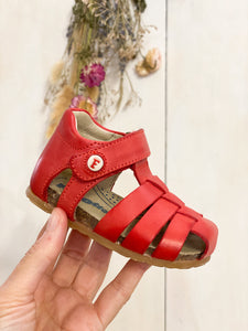 FALCOTTO sandali a gabbietta in pelle colore rosso