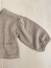 Carica l&#39;immagine nel visualizzatore di Gallery, PLAY UP cardigan bambina in maglia cotone colore beige
