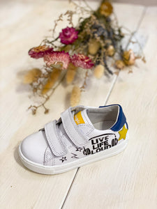 Falcotto sneakers in pelle con stampa laterale