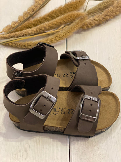 BIOCHIC sandalo in pelle colore marrone