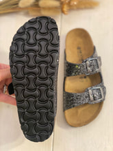 Carica l&#39;immagine nel visualizzatore di Gallery, BIOCHIC ciabatta in tessuto glitter colore nero
