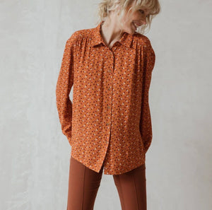 Indi & Cold camicia donna in viscosa colore arancio